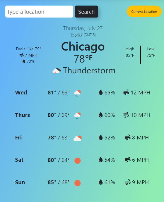 Weather App Screenshot